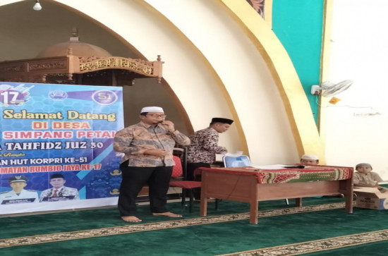 Lomba Tahfidz Al-Qur'an Juz 30 Digelar di Masjid Raya Alhijrah Kecamatan Rumbio Jaya