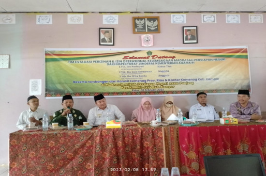 Tim Irjen Kemenag RI Tinjau MAS Alam Panjang Dalam Rangka Evaluasi Persiapan Menjadi MA Negeri.