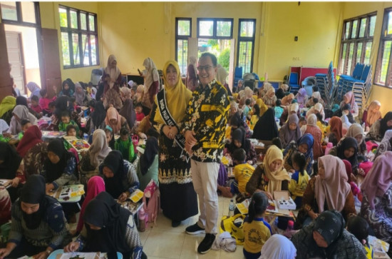 Anak PAUD Se-Kecamatan Rumbio Jaya Meriahkan Hari Batik Nasional dengan Lomba Membatik