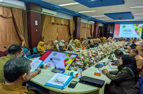 Kantor Camat Rumbio Jaya Ikuti Rapat Tindak Lanjut Survei Kepuasan Masyarakat Kabupaten Kampar